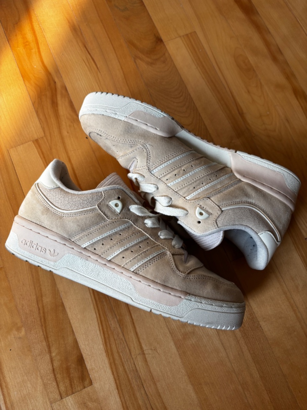 Adidas Rivalry Low Suede Pink/Beige Women's Size 11 (Fits Men's 9)